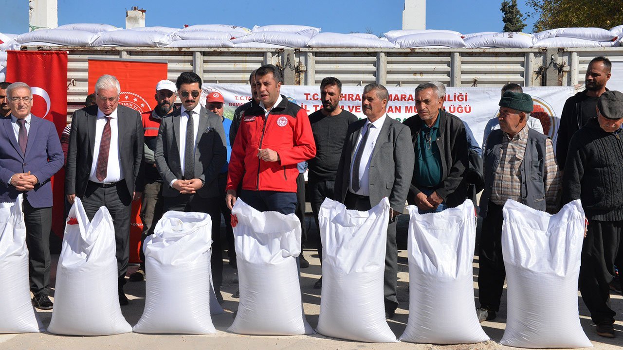 Kahramanmaraş'ta çiftçilere mercimek tohumu desteği verildi!