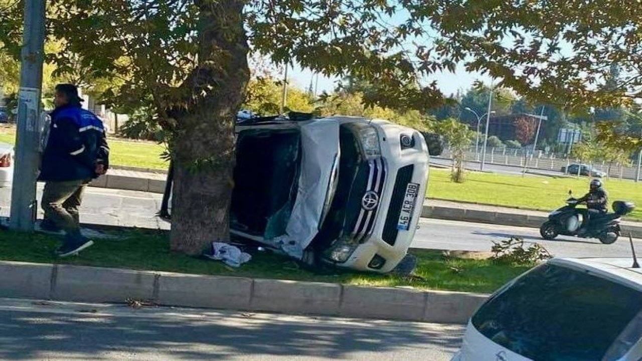 Kahramanmaraş'ta devrilen otomobildeki 5 kişi yaralandı!