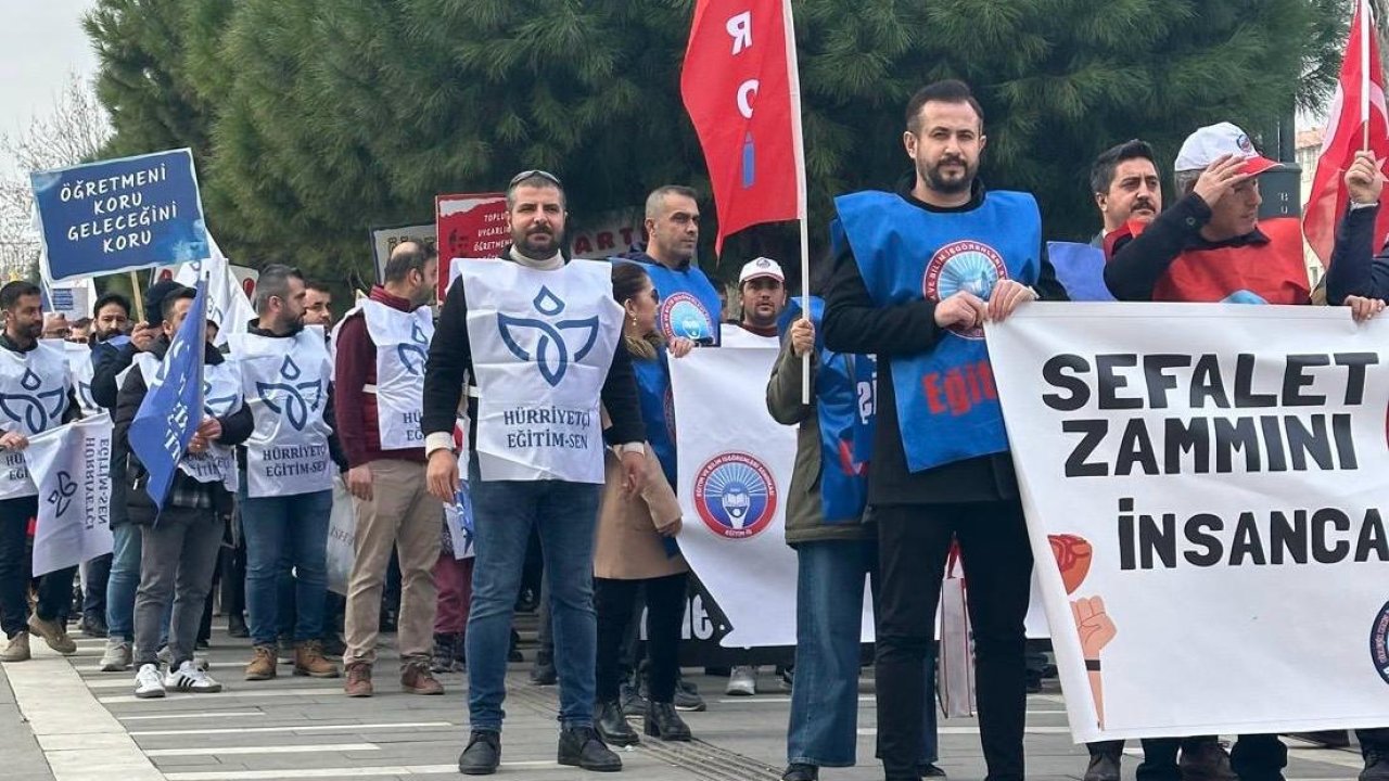 Kahramanmaraş’ta Kamu Çalışanlarından zam protestosu!