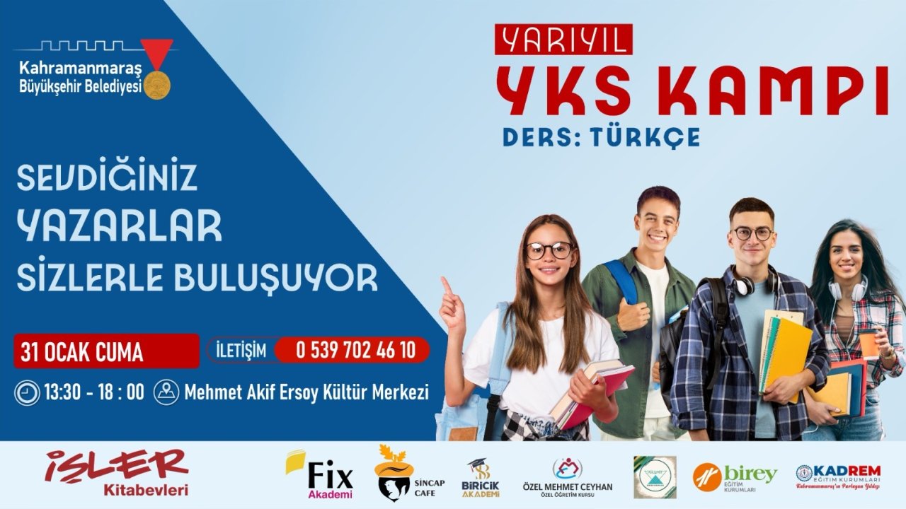 Kahramanmaraş’ta YKS Kampı Türkçe dersiyle final yapacak!