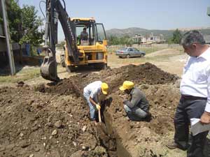 Türkoğlunda Kanalizasyon Çalışmaları