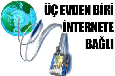 Üç evden biri internete bağlandı