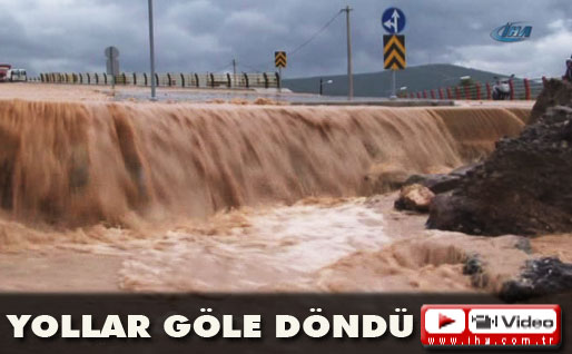 Yollar göle döndü