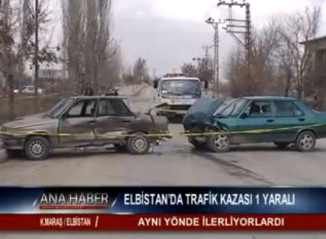 Elbistanda Trafik Kazası 1 Yaralı