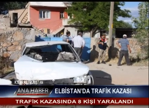 Elbistanda Trafik Kazası: 8 Yaralı