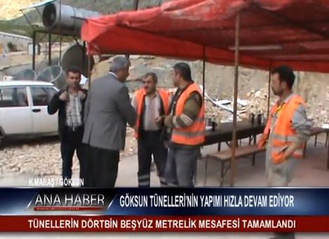 Göksun Tünellerinin Yapımı Hızla Devam Ediyor