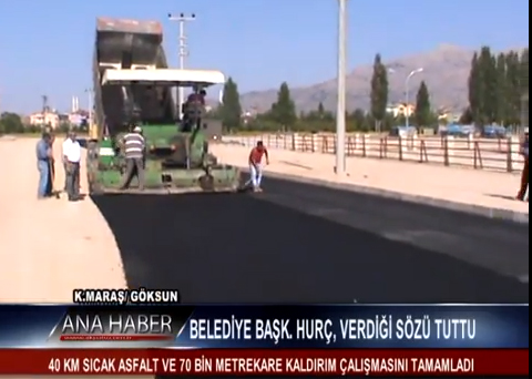 Göksun Belediyesi 40 Kilometre Sıcak Asfalt