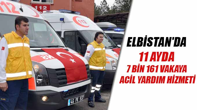 Elbistanda 11 Ayda 7 Bin 161 Vakaya Acil Yardım Hizmeti