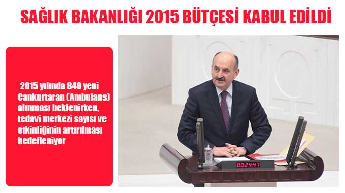 SAĞLIK BAKANLIĞI 2015 BÜTÇESİ KABUL EDİLDİ