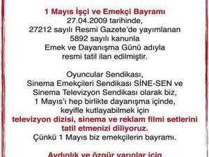 Oyuncular Da 1 Mayıs’ta Tatil İstiyor