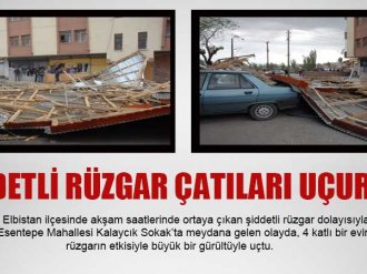 Şiddetli Rüzgar Çatıları Uçurdu