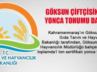   Göksun Çiftçisine 1 Ton Yonca Tohumu Dağıtıldı  