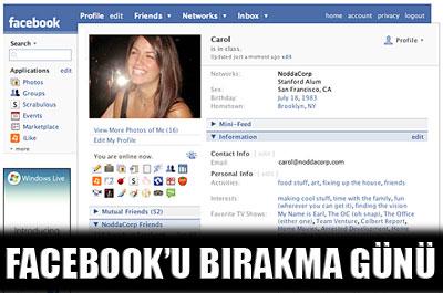 Facebooku bırakma günü! 