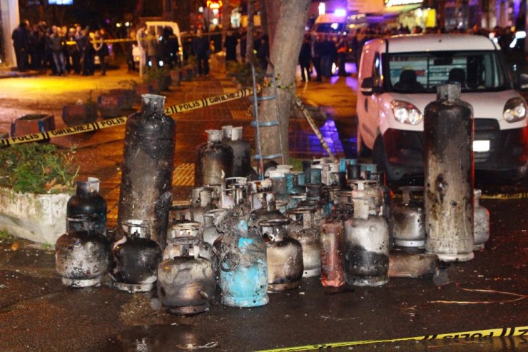 Tüpçü dükkanı bomba gibi patladı