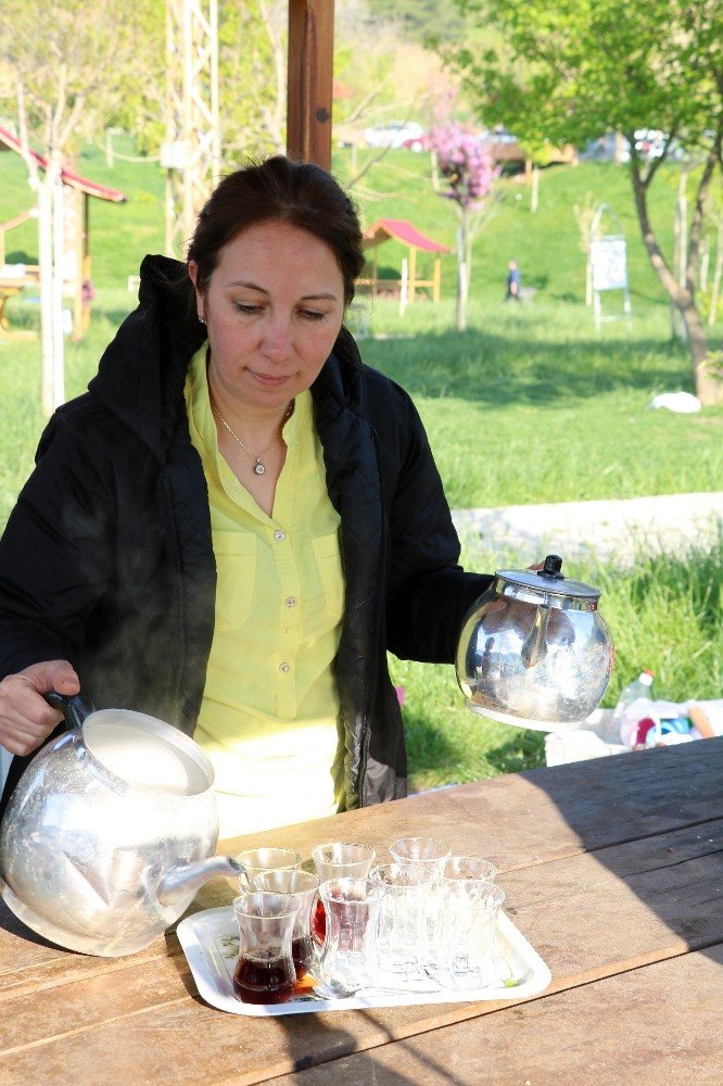 Kahramanmaraş'ta bahar geldi mesire alanları doldu taştı